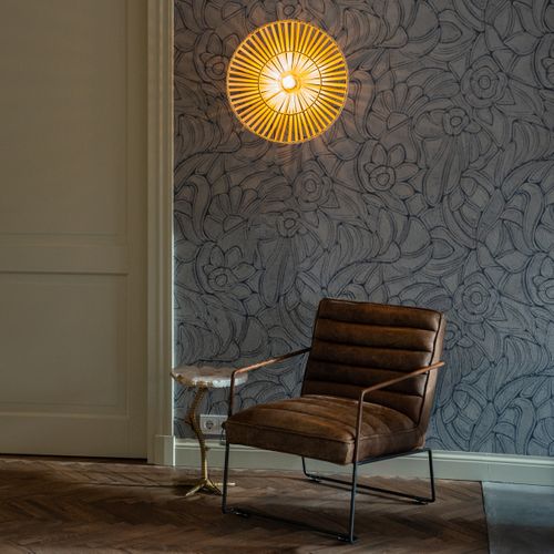 Applique Orientale Noire Avec Bambou Naturel - Pua