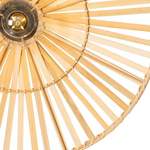 Applique Orientale Noire Avec Bambou Naturel - Pua