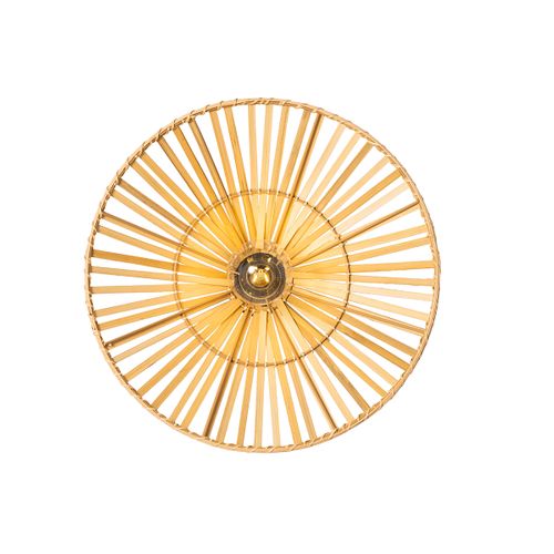 Applique Orientale Noire Avec Bambou Naturel - Pua