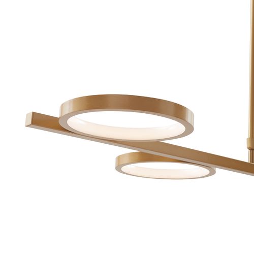 Lampe à Suspension Moderne Dorée Avec LED Dimmable En 3 Étapes 3 Lumières - Vivé