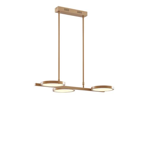 Lampe à Suspension Moderne Dorée Avec LED Dimmable En 3 Étapes 3 Lumières - Vivé