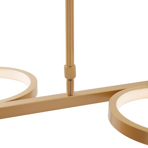 Lampe à Suspension Moderne Dorée Avec LED Dimmable En 3 Étapes 3 Lumières - Vivé