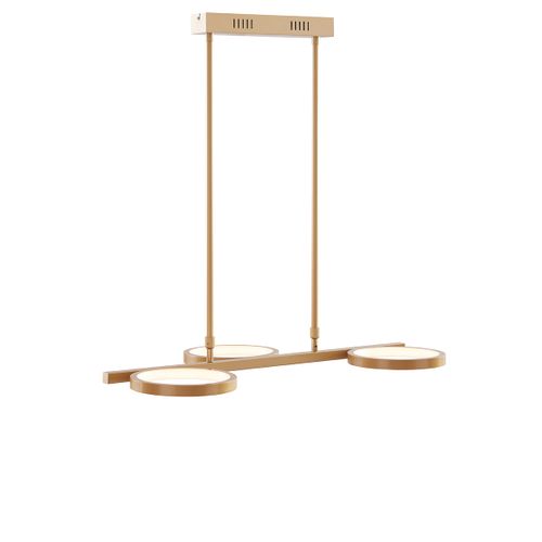 Lampe à Suspension Moderne Dorée Avec LED Dimmable En 3 Étapes 3 Lumières - Vivé