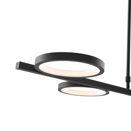 Lampe à Suspension Moderne Noire Avec LED Dimmable En 3 Étapes 3 Lumières - Vivé