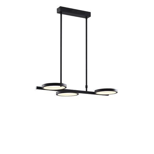Lampe à Suspension Moderne Noire Avec LED Dimmable En 3 Étapes 3 Lumières - Vivé