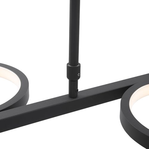 Lampe à Suspension Moderne Noire Avec LED Dimmable En 3 Étapes 3 Lumières - Vivé