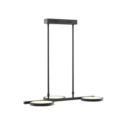 Lampe à Suspension Moderne Noire Avec LED Dimmable En 3 Étapes 3 Lumières - Vivé