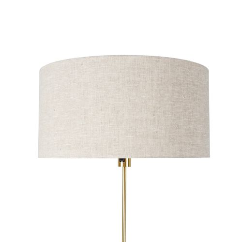 Lampadaire Orientable Doré Avec Abat-jour Gris Clair 50 Cm - Parte