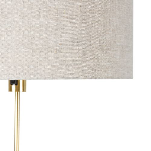 Lampadaire Orientable Doré Avec Abat-jour Gris Clair 50 Cm - Parte