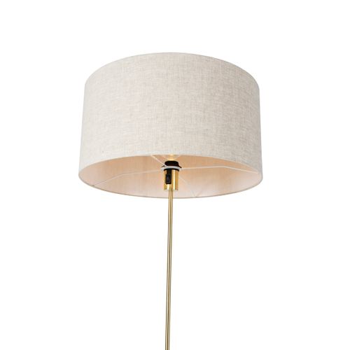 Lampadaire Orientable Doré Avec Abat-jour Gris Clair 50 Cm - Parte