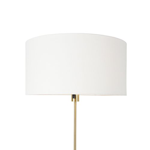 Lampadaire Orientable Doré Avec Abat-jour Blanc 50 Cm - Parte