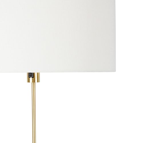 Lampadaire Orientable Doré Avec Abat-jour Blanc 50 Cm - Parte