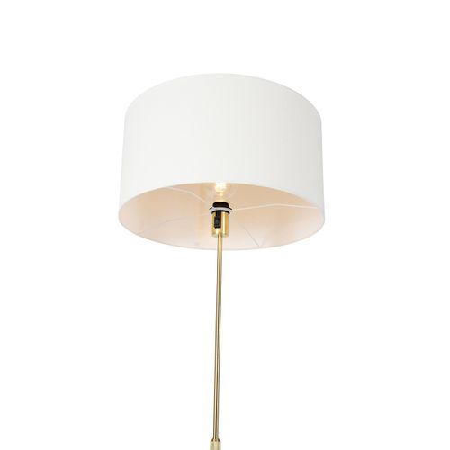 Lampadaire Orientable Doré Avec Abat-jour Blanc 50 Cm - Parte