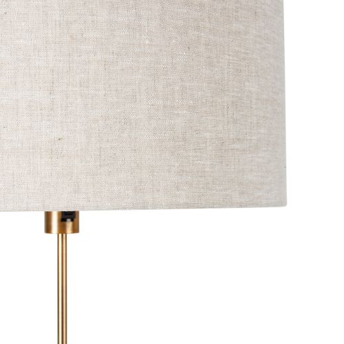 Lampadaire Orientable Bronze Avec Abat-jour Gris Clair 50 Cm - Parte