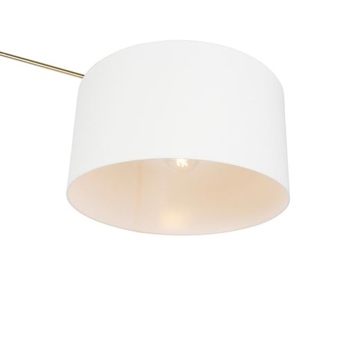 Lampadaire Moderne Doré Avec Abat-jour Blanc 50 Cm Orientable - Editeur