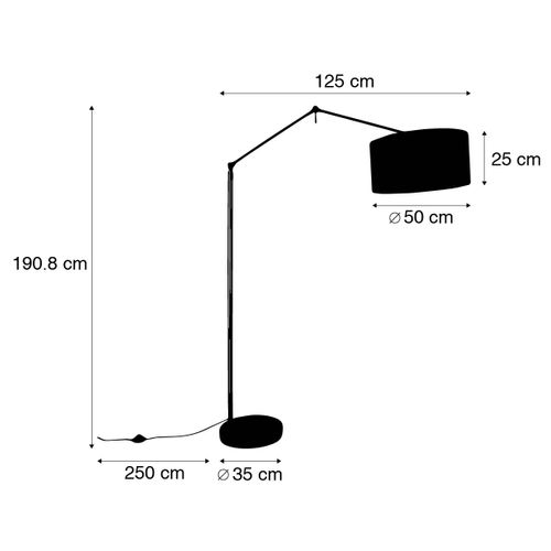 Lampadaire Doré Avec Abat-jour Gris Clair 50 Cm Orientable - Editeur