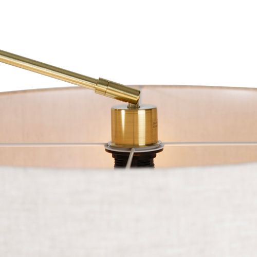 Lampadaire Doré Avec Abat-jour Gris Clair 50 Cm Orientable - Editeur