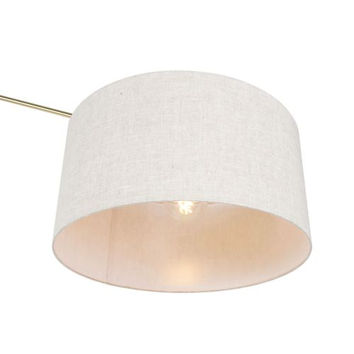 Lampadaire Doré Avec Abat-jour Gris Clair 50 Cm Orientable - Editeur