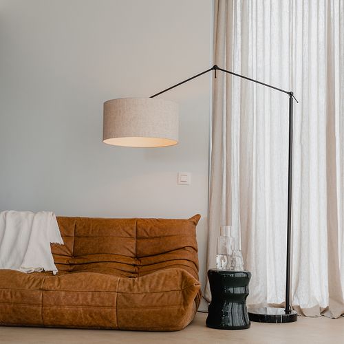 Lampadaire Noir Avec Abat-jour Gris Clair 50 Cm Orientable - Editeur