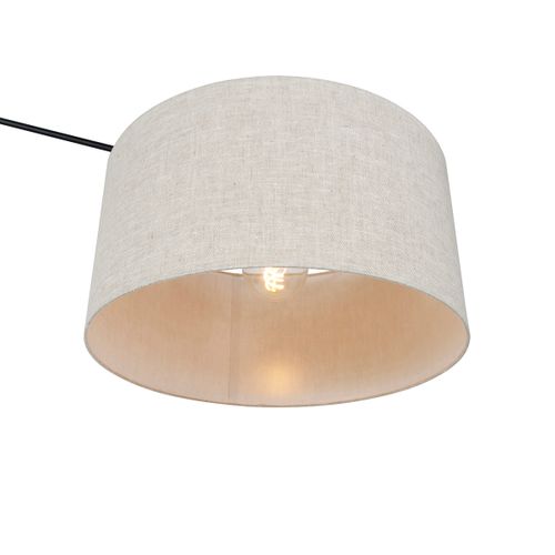 Lampadaire Noir Avec Abat-jour Gris Clair 50 Cm Orientable - Editeur