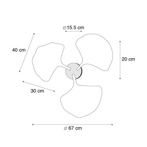 Plafonnier Oriental En Laiton Avec 3 Lumières Noires - Louka