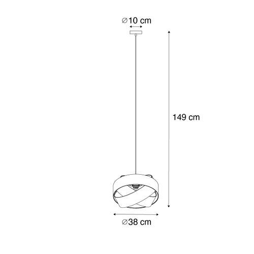 Lampe à Suspension Moderne Blanche - Tissu