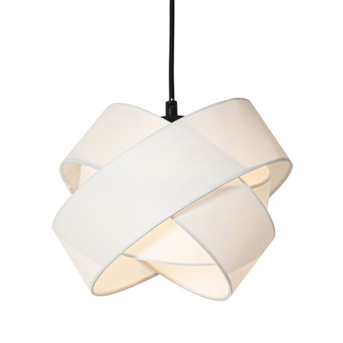 Lampe à Suspension Moderne Blanche 3 Lumières - Tissu