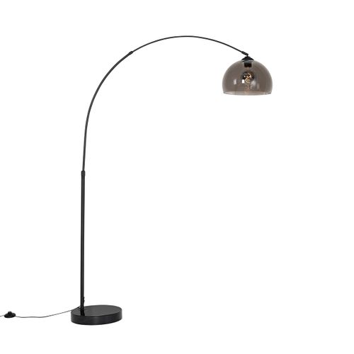Lampe D'arche Moderne Noire Avec Verre Fumé - Arc
