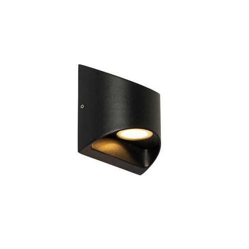 Applique D'extérieur Moderne Noire Avec LED 2 Lumières Ip54 - Mal