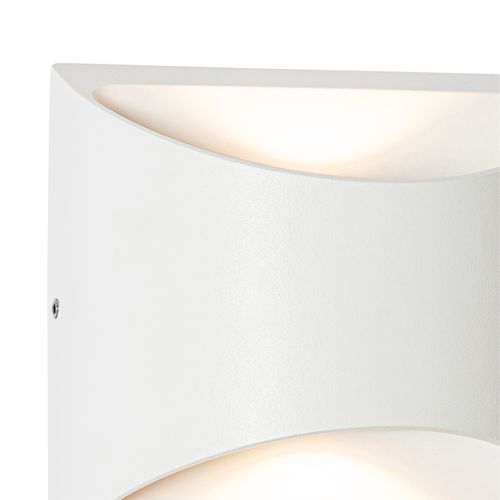 Applique D'extérieur Moderne Blanche Avec LED 2 Lumières Ip54 - Mal