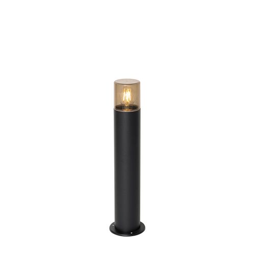 Lampe D'extérieur Sur Pied Noire Avec Abat-jour Fumé 50 Cm - Odense