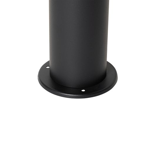 Lampe D'extérieur Sur Pied Noire Avec Abat-jour Fumé 70 Cm - Odense