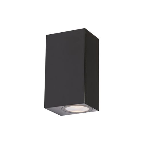 Applique Murale Extérieure Moderne En Plastique Noir 2 Lumières - Baleno