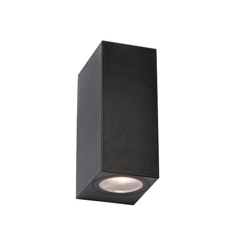 Applique Murale Extérieure Moderne En Plastique Noir 2 Lumières - Baleno