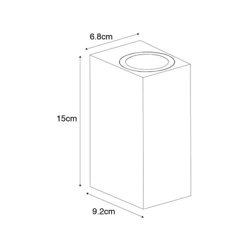 Applique D'extérieur Moderne En Plastique Marron Rouille 2 Lumières - Baleno