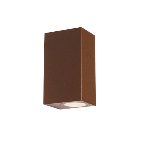 Applique D'extérieur Moderne En Plastique Marron Rouille 2 Lumières - Baleno
