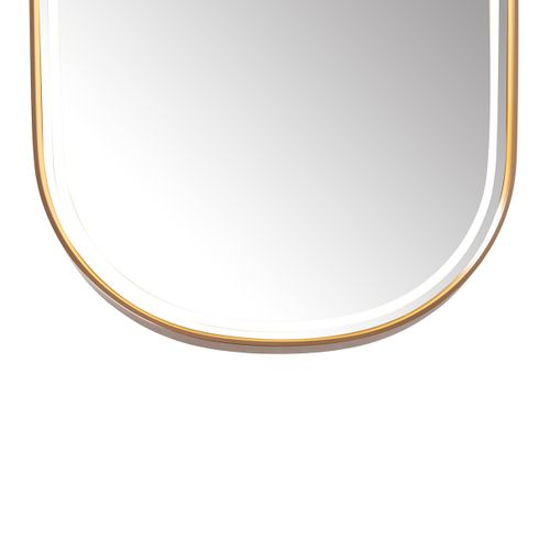 Miroir De Salle De Bain Or Rose Avec LED Et Variateur Tactile - Geraldien