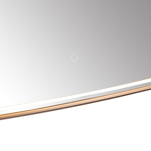 Miroir De Salle De Bain Or Rose Avec LED Et Variateur Tactile - Geraldien