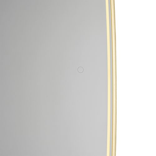 Miroir De Salle De Bain Moderne Doré Avec LED Et Variateur Tactile - Geraldien
