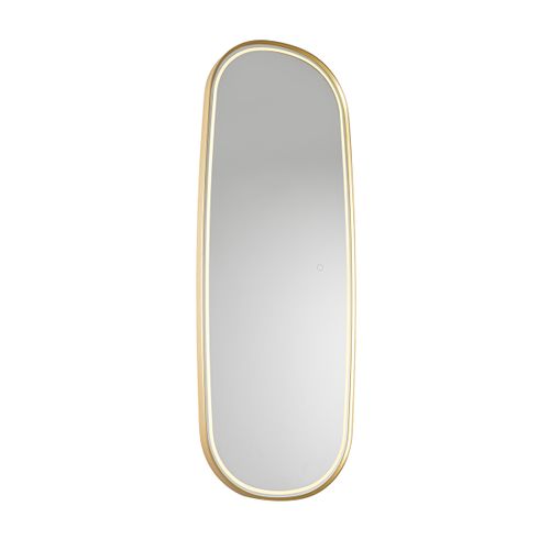 Miroir De Salle De Bain Moderne Doré Avec LED Et Variateur Tactile - Geraldien