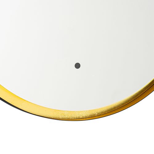Miroir De Salle De Bain Noir Avec Or Avec LED Et Variateur Tactile - Pim