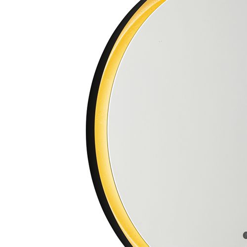 Miroir De Salle De Bain Noir Avec Or Avec LED Et Variateur Tactile - Pim