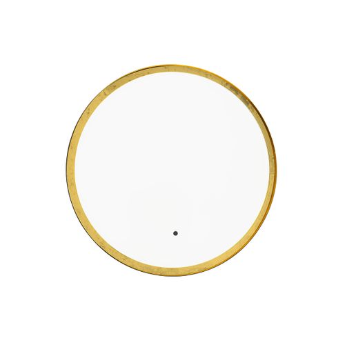 Miroir De Salle De Bain Noir Avec Or Avec LED Et Variateur Tactile - Pim