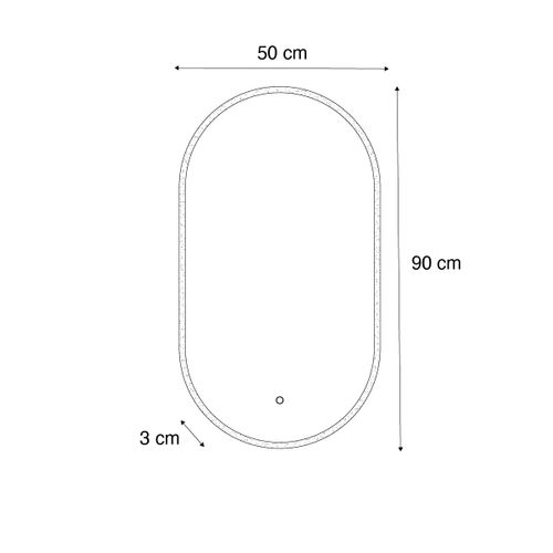 Miroir De Salle De Bain Moderne Avec LED Et Variateur Tactile - Bouwina