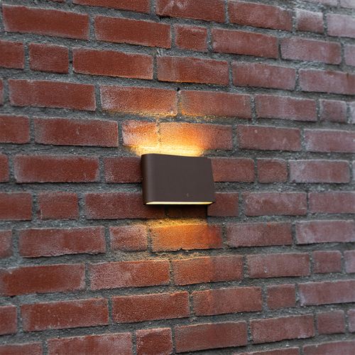 Applique D'extérieur Moderne Marron Rouille 17,5 Cm Avec LED Ip65 - Batt