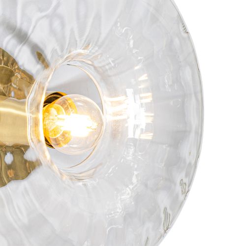 Applique Art Déco Dorée Avec Verre - Ayesha