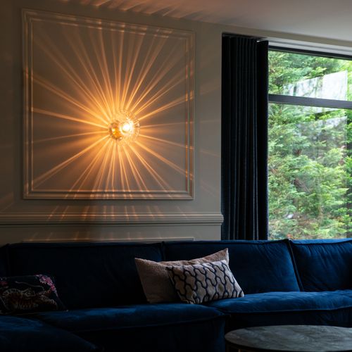 Applique Art Déco Dorée Avec Verre - Ayesha