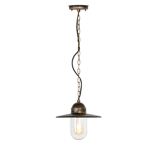 Suspension Extérieure Rurale Or Antique Ip44 - Kansas