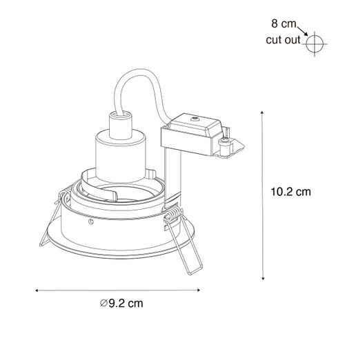 Spot Encastrable Bronze Foncé Rond Orientable Et Inclinable - Chuck