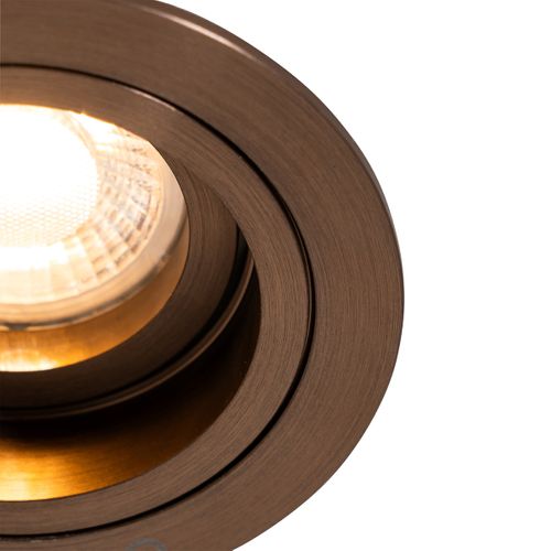 Spot Encastrable Bronze Foncé Rond Orientable Et Inclinable - Chuck